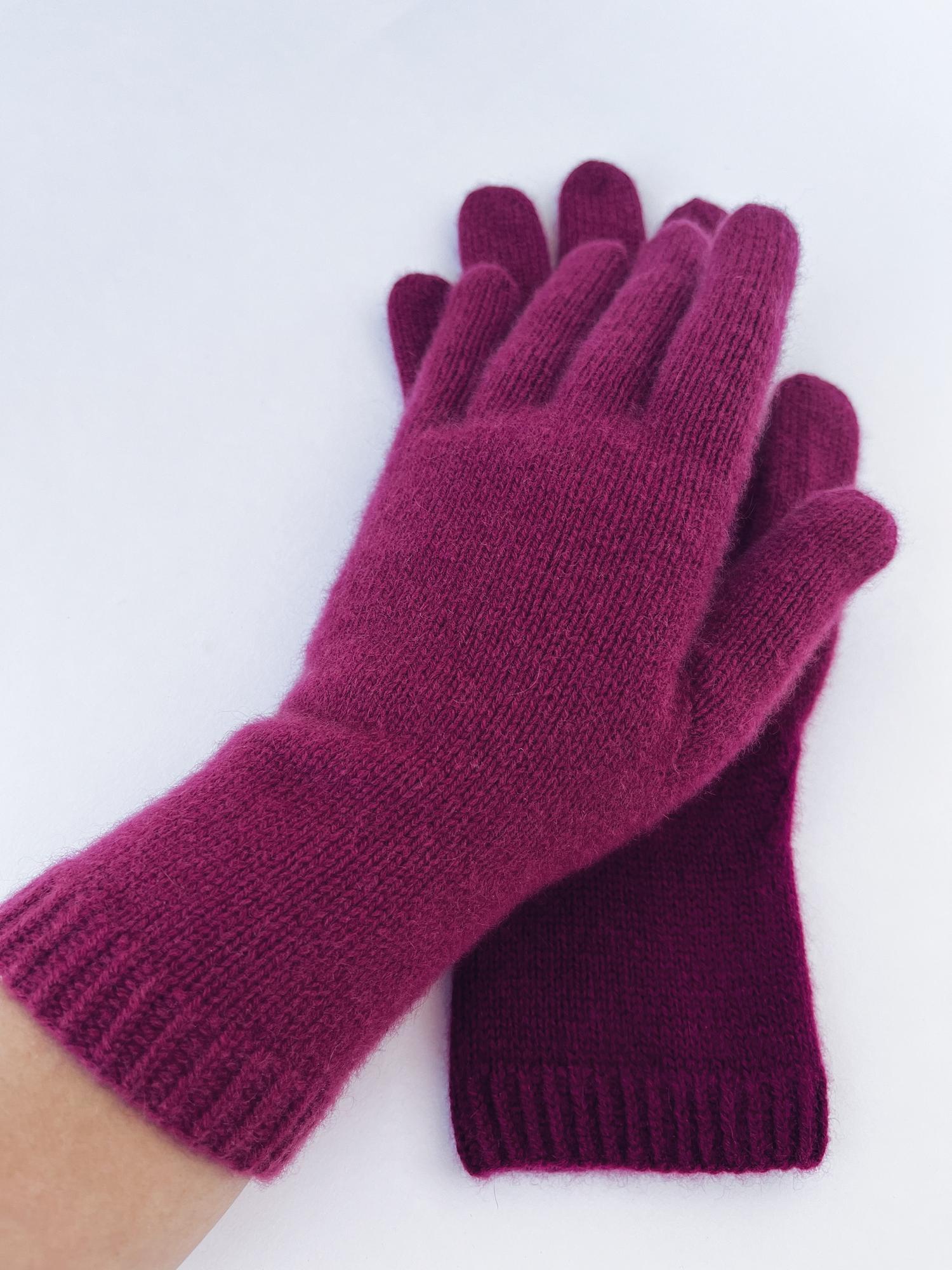 Вязаные перчатки из кашемира L