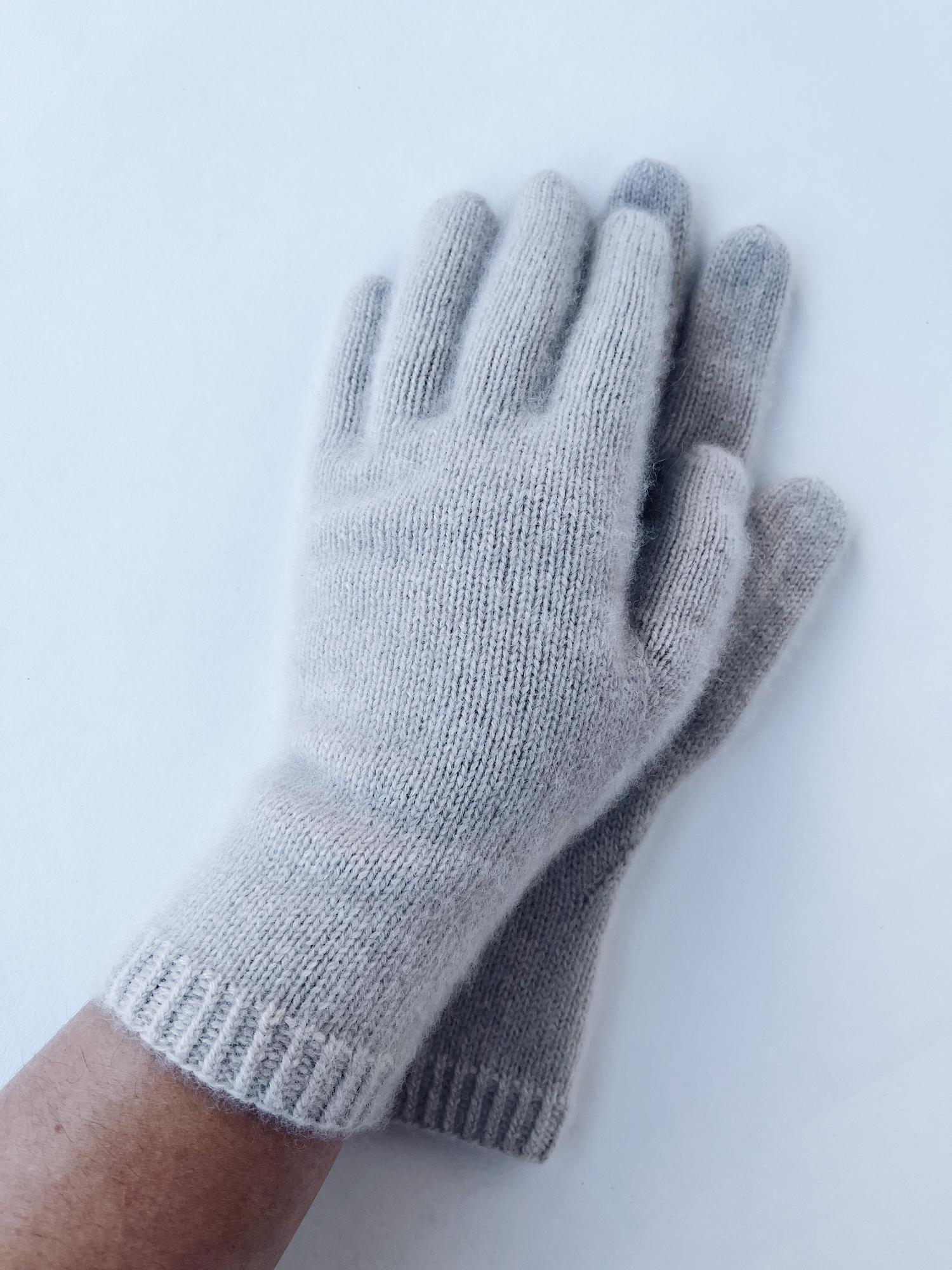 Вязаные перчатки из кашемира L