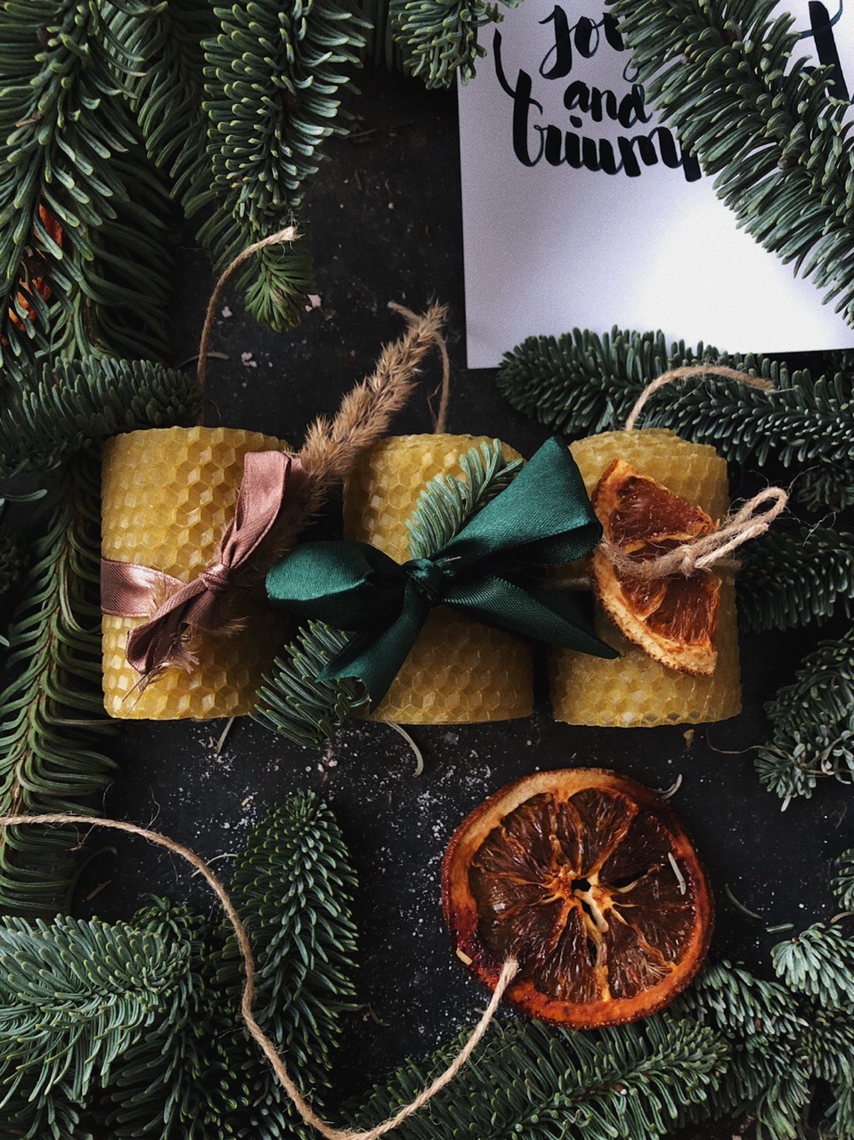 Набор пряных медовых свечей