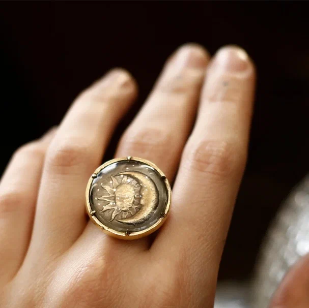 Кольцо "СолнцеЛуна" большое