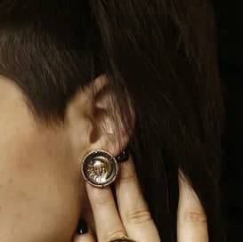 Серьги "СолнцеЛуна" большие