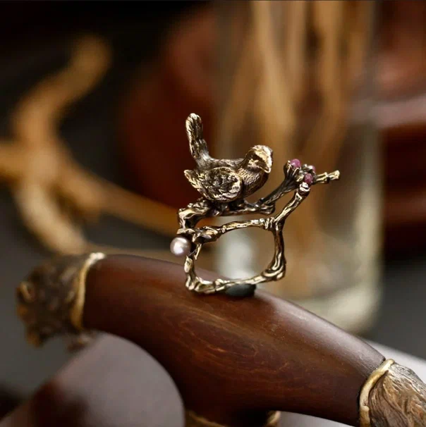 Кольцо "Весенняя птичка"