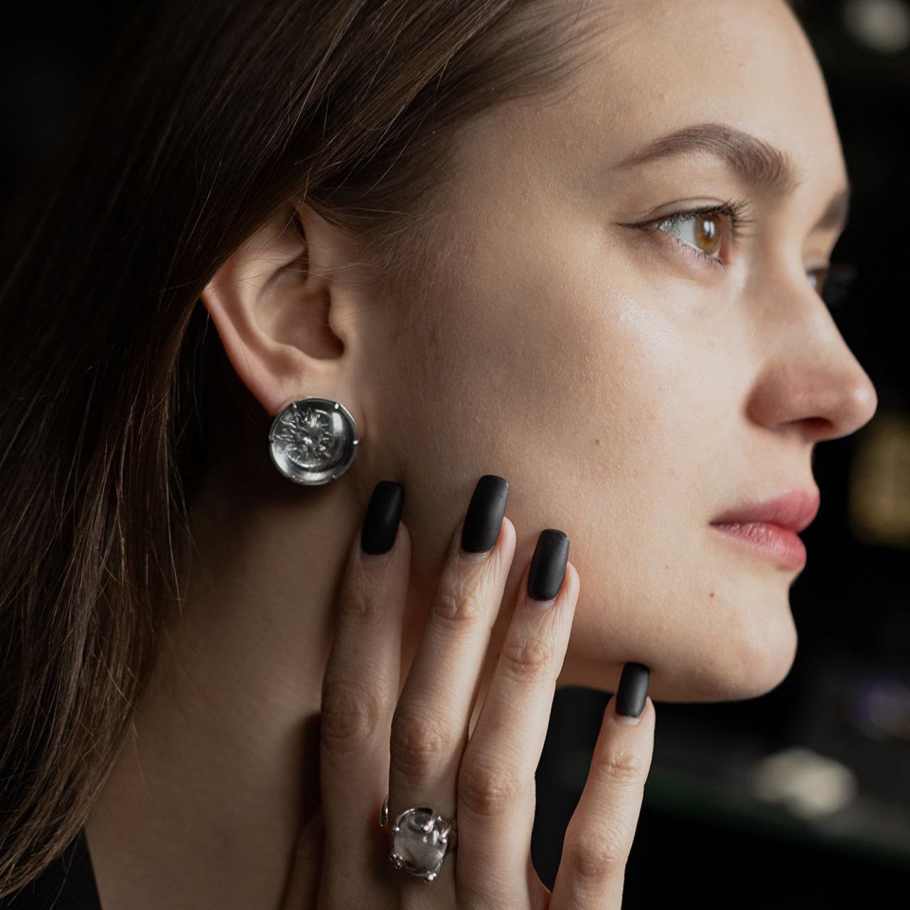 Серьги "СолнцеЛуна"