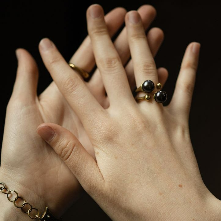 Кольцо "Чёрная жемчужина"
