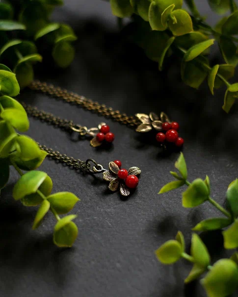 Подвески "Брусничка"