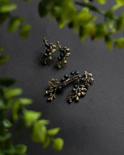 Серьги "Голубика"