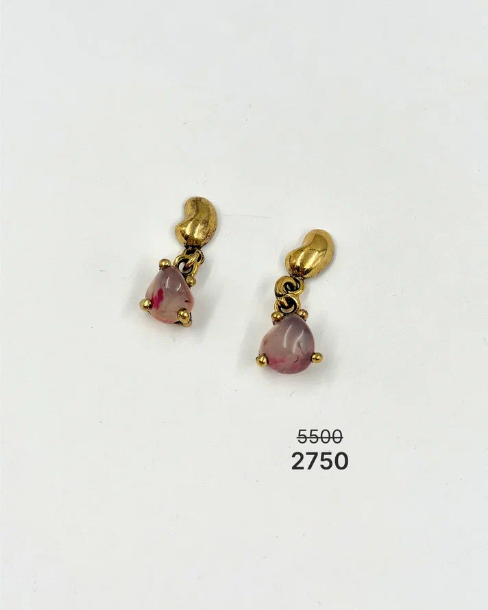 Серьги "Сокровище" с тонированным кварцем -50%