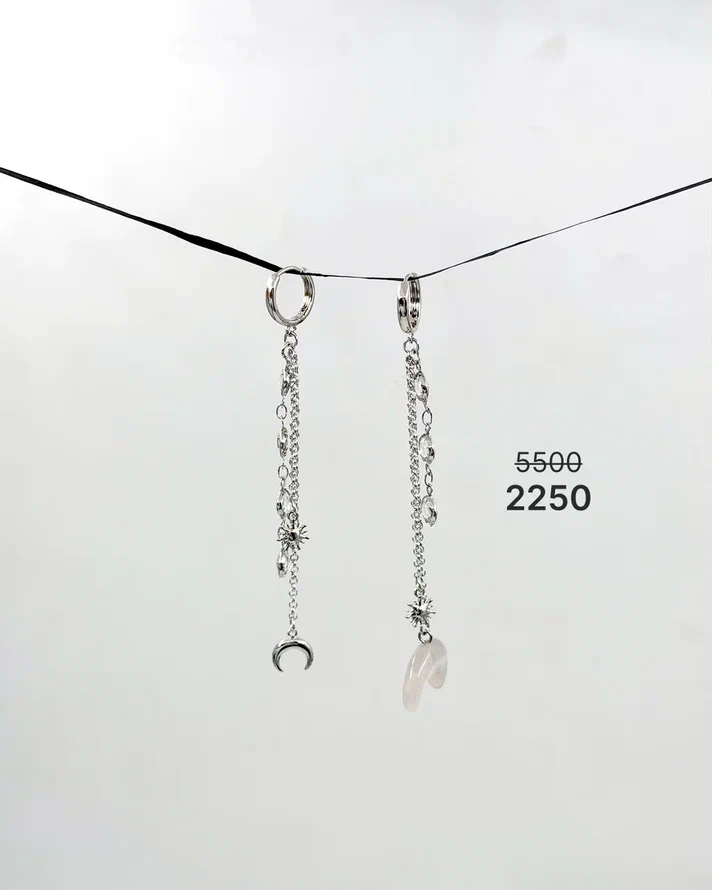 Серьги "Луна" с агатом -50%