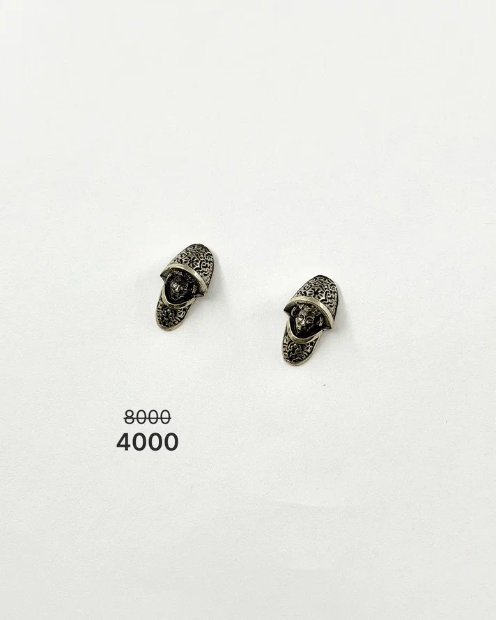 Серьги "Королевна" в мельхиоре -50%