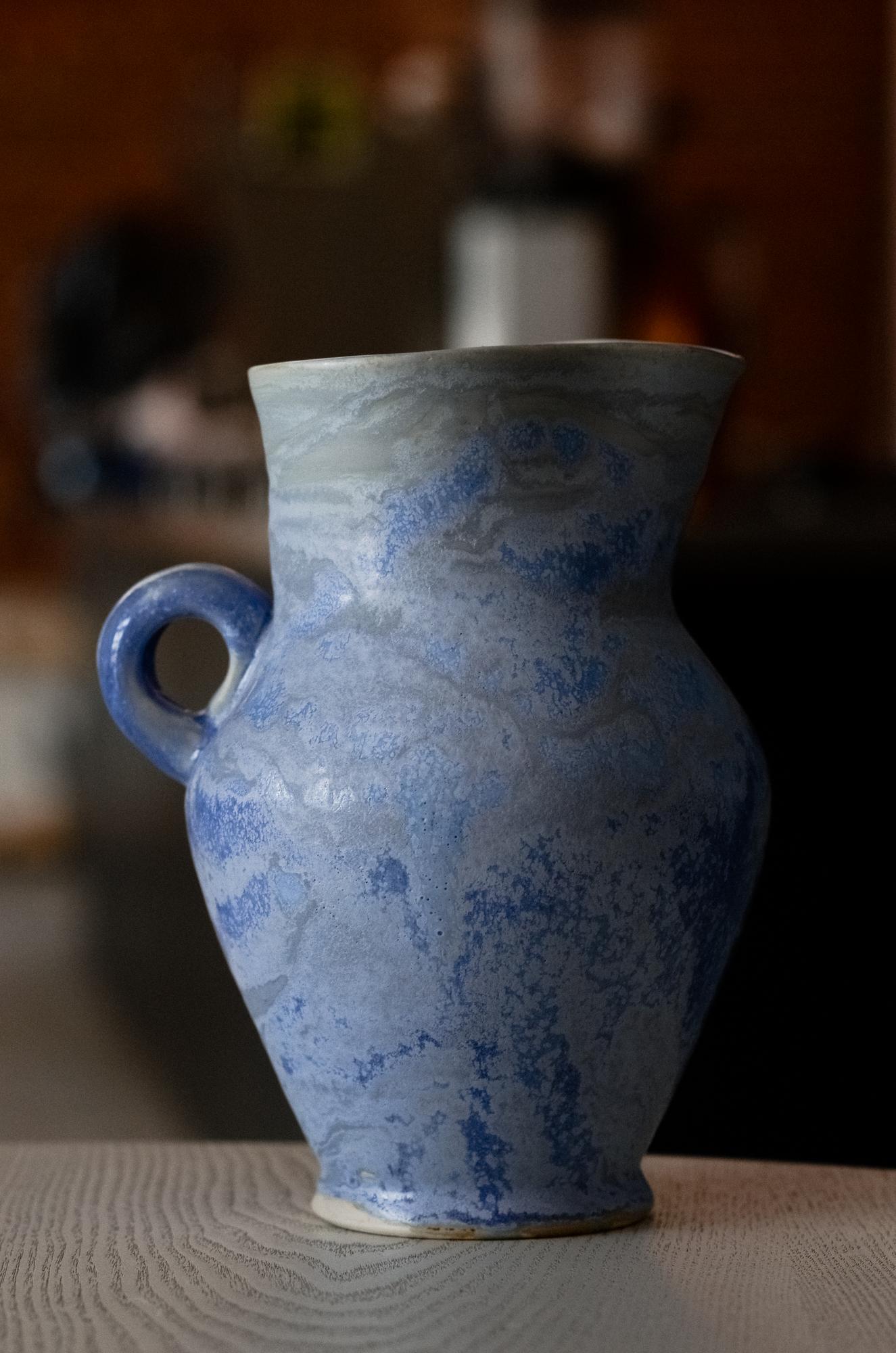 Крынка №3 Льдистая голубая