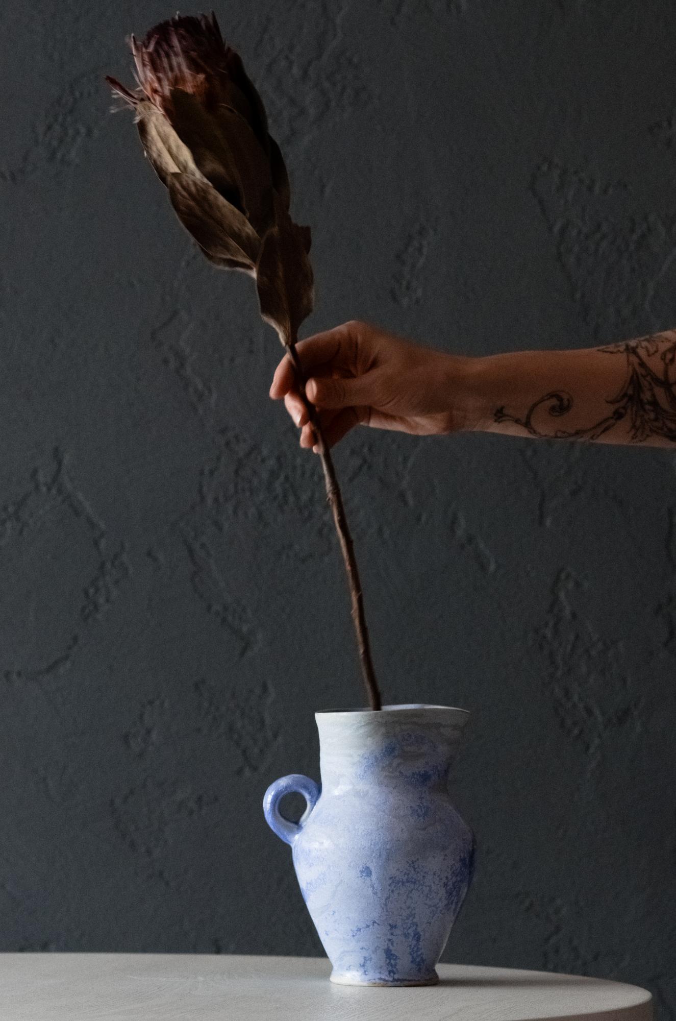 Крынка №3 Льдистая голубая