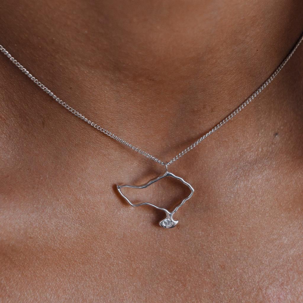 Подвеска остров Бали с цирконом (Ag 925)