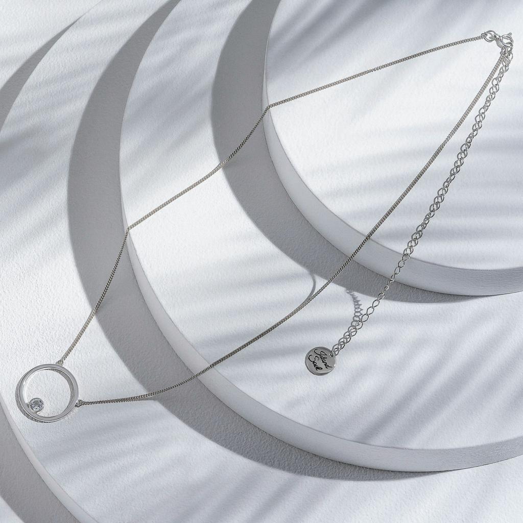 Подвеска Сфера c белым топазом (Ag 925)