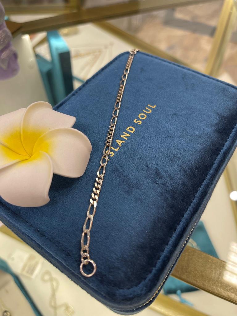 Цепочка на карабин Фигаро (правая) (Ag 925)