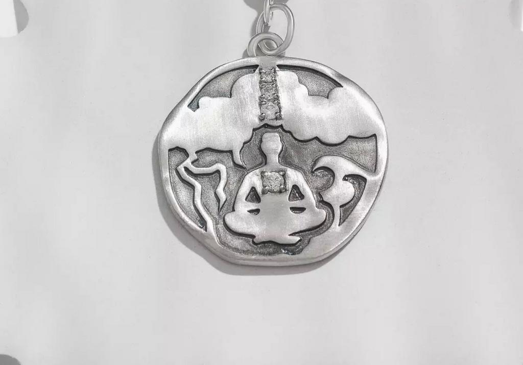 Подвеска на серьгу "В потоке" (Ag 925)