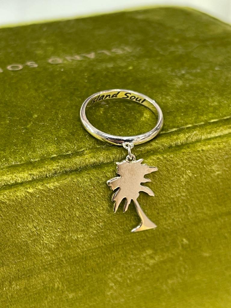 Кольцо с подвеской Пальма (Ag 925)