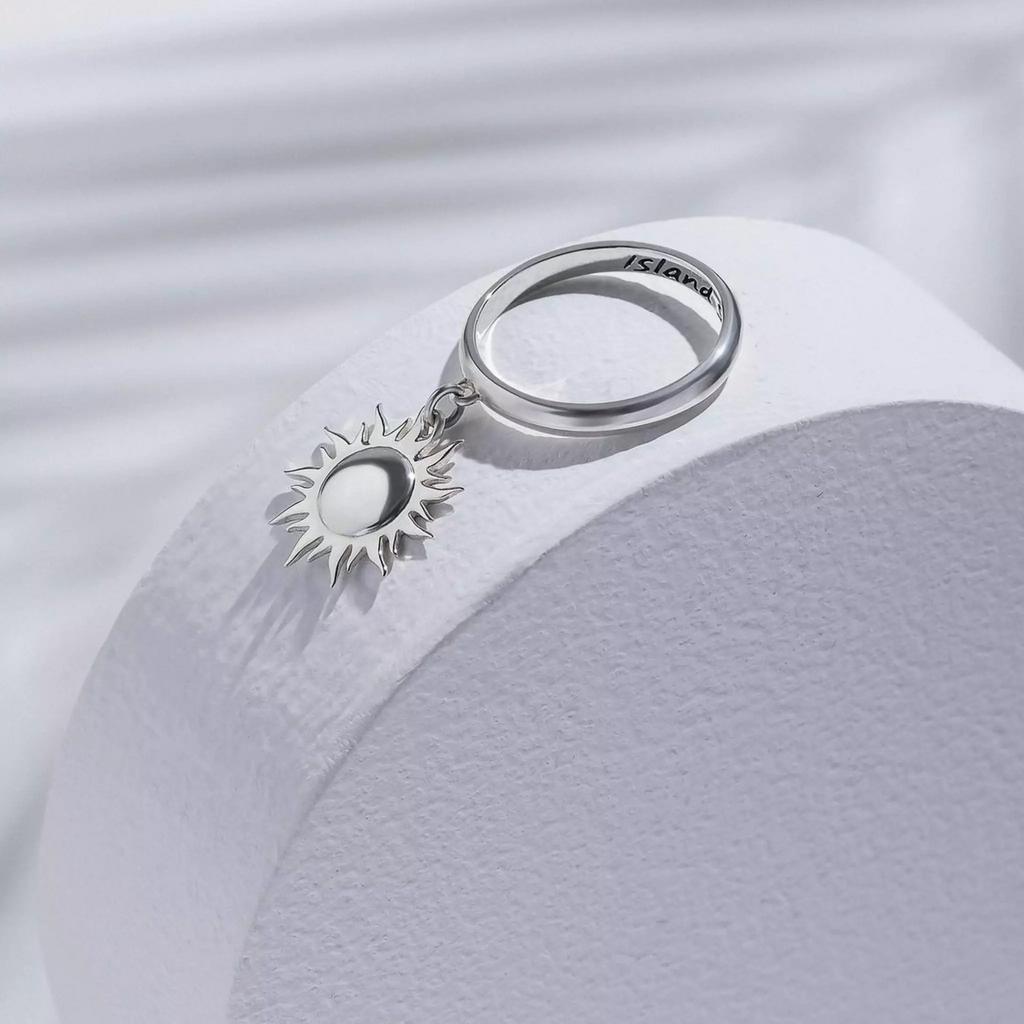 Кольцо с подвеской Солнце (Ag 925)