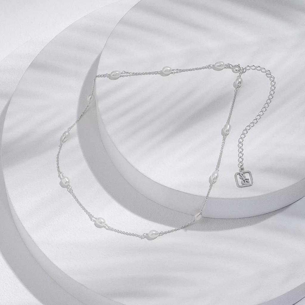 Подвеска с бусинами белого жемчуга (Ag 925)