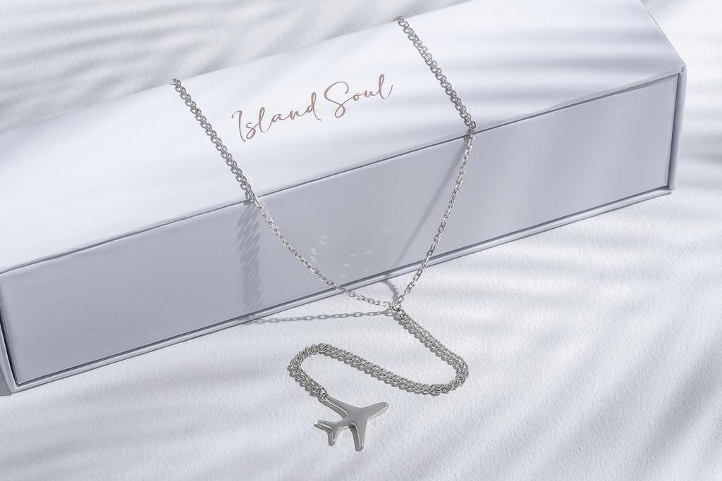 Галстук с самолетом (Ag 925)