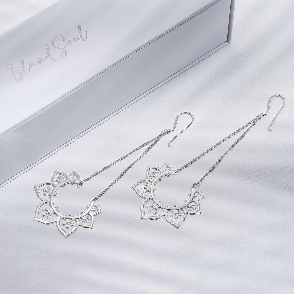 Серьги Флеш цветок (Ag 925)