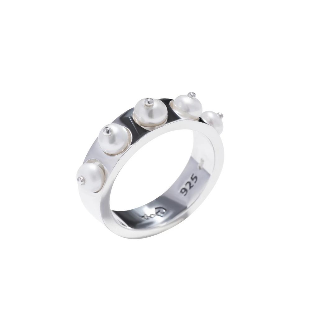 Кольцо с маленькими жемчужинами (Ag 925)