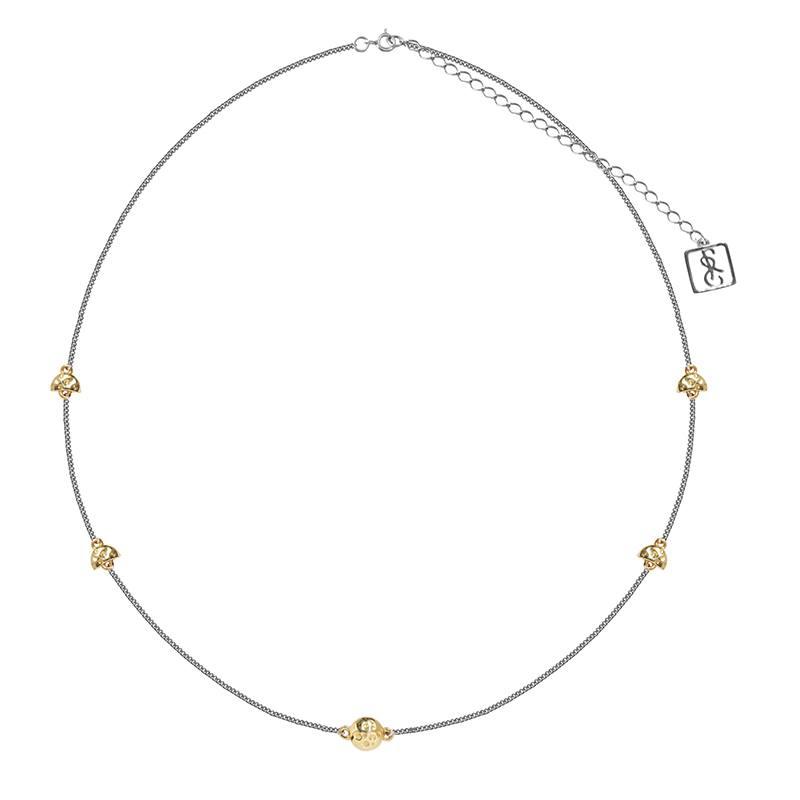 Колье с фазами Луны в позолоте (Ag 925)