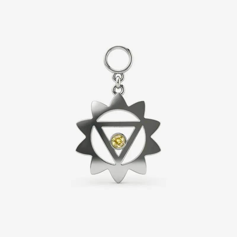 Подвеска на серьгу с чакрой "Манипура" (Ag 925)