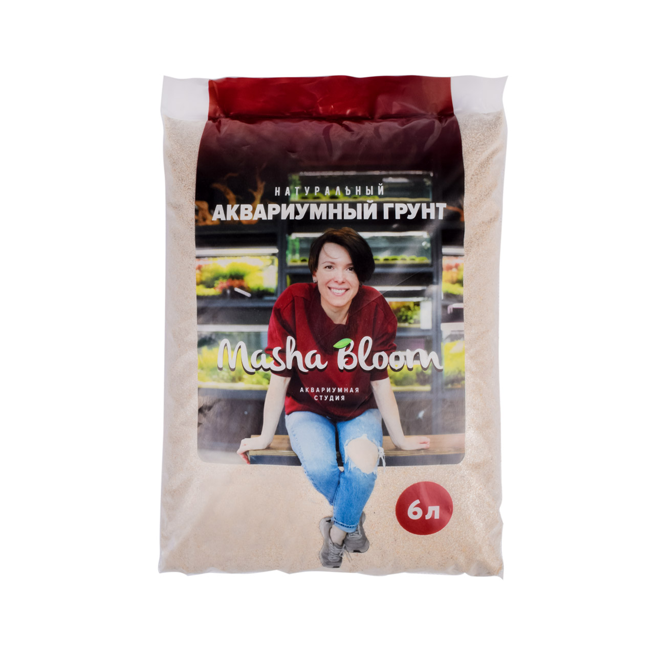 Грунт Masha Bloom для аквариума светлый бежевый 0.5-1 мм