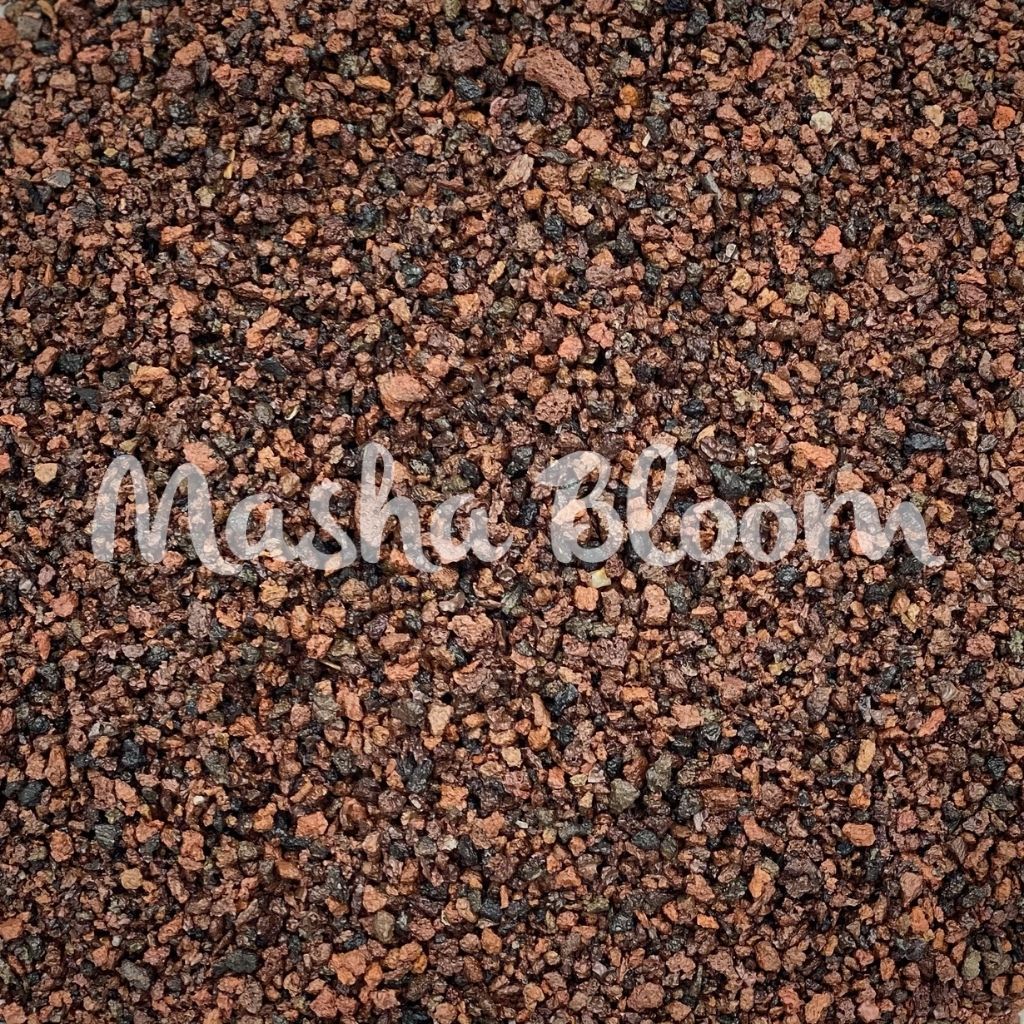 Вулканическая лава  Masha Bloom для аквариума коричневая (лавовая крошка) 1-3  мм