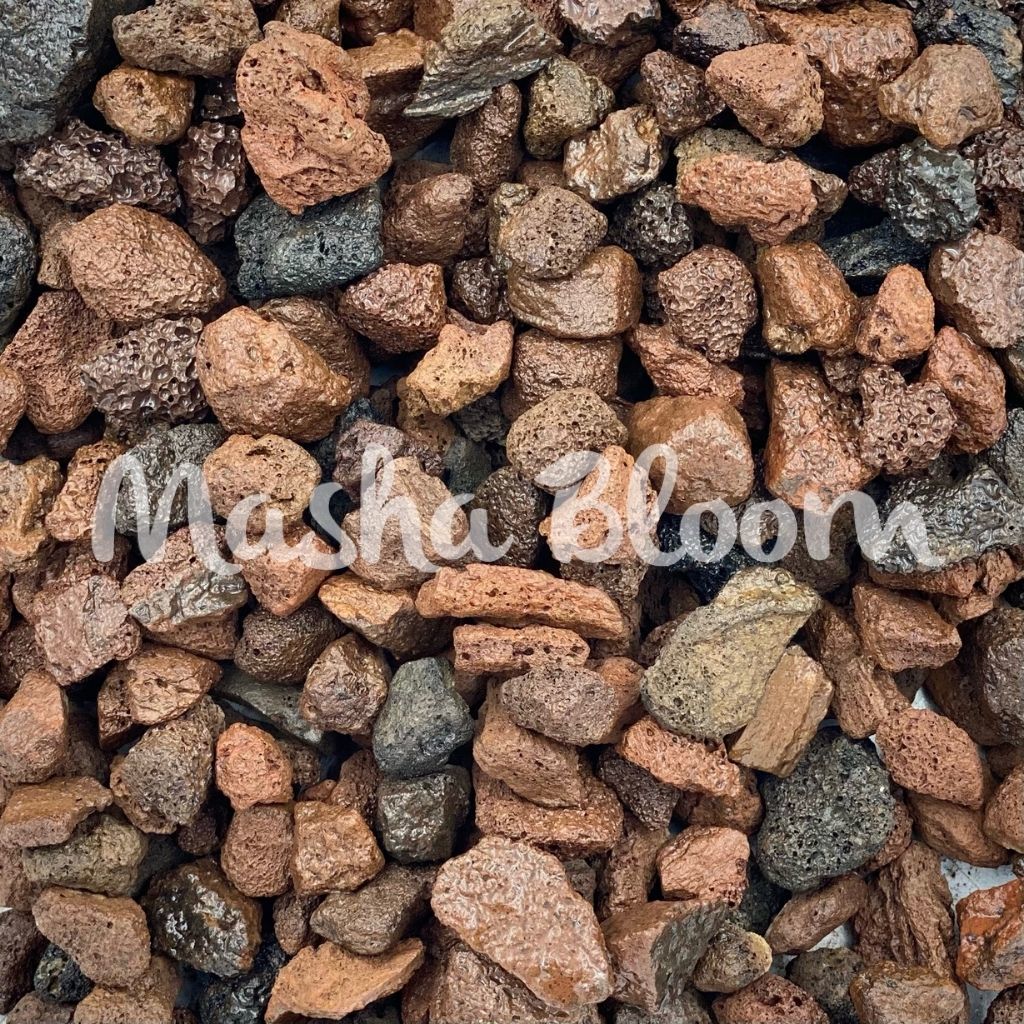 Вулканическая лава  Masha Bloom для аквариума коричневая (лавовая крошка) 15-25  мм