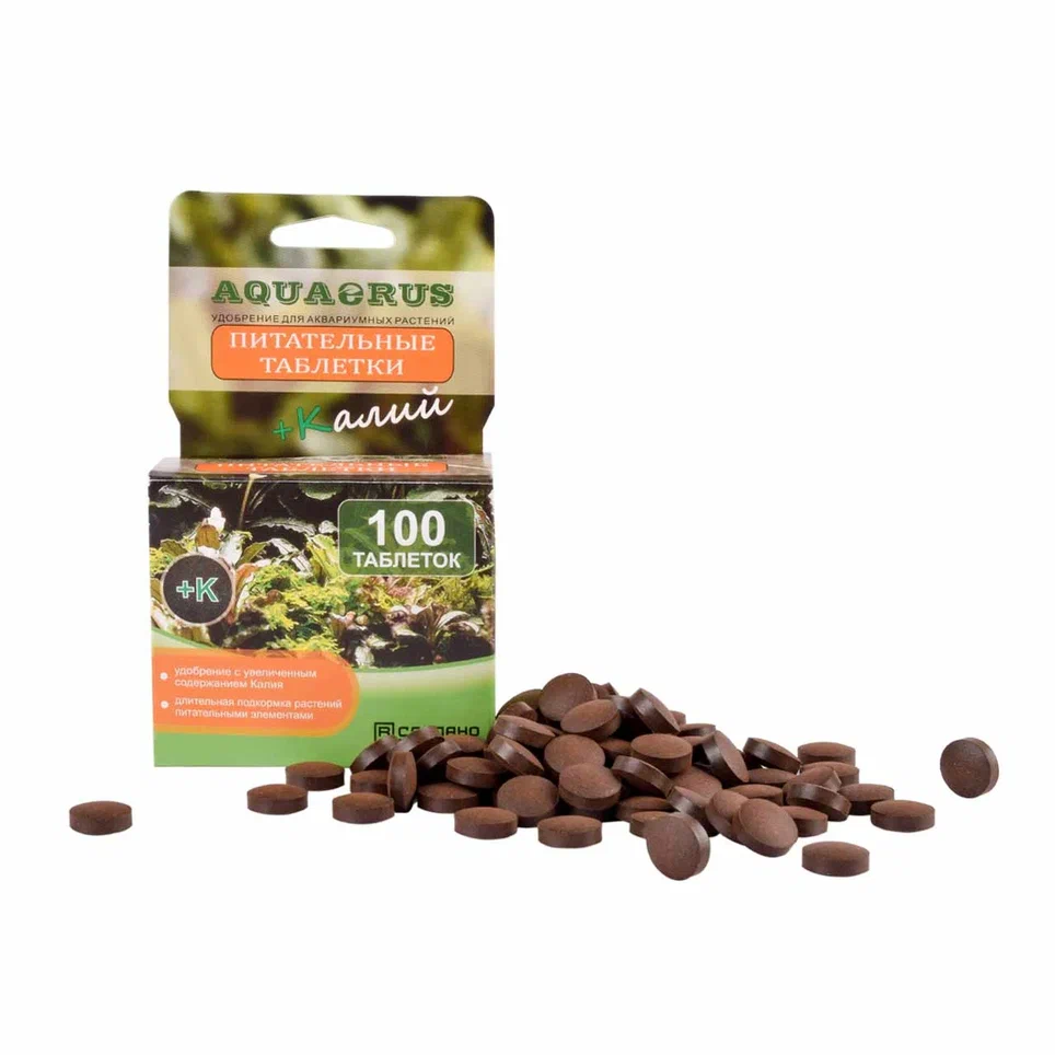 Удобрение AQUAERUS Питательные таблетки Калий+, 100 шт