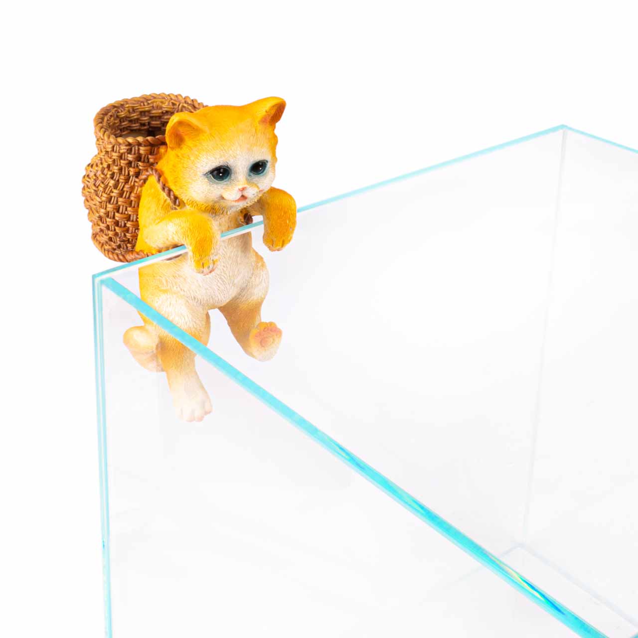 Украшение для аквариума MASHA BLOOM Котик с корзинкой