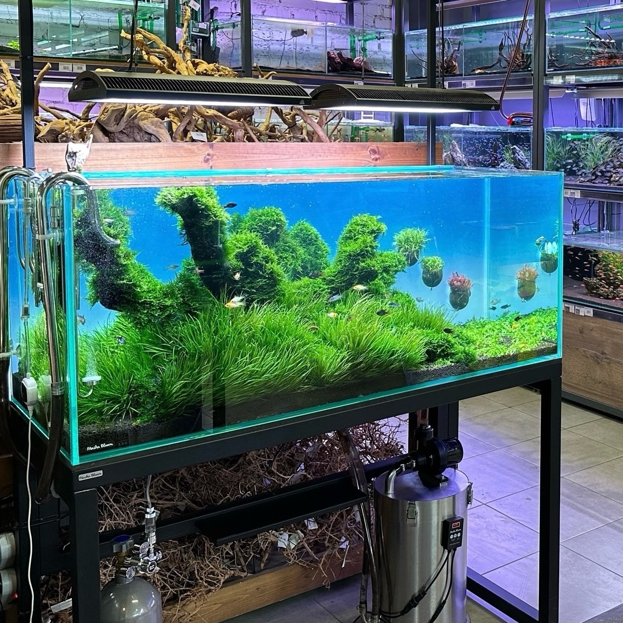 Фон MASHA BLOOM Северное сияние с подсветкой RGB 90х45 см