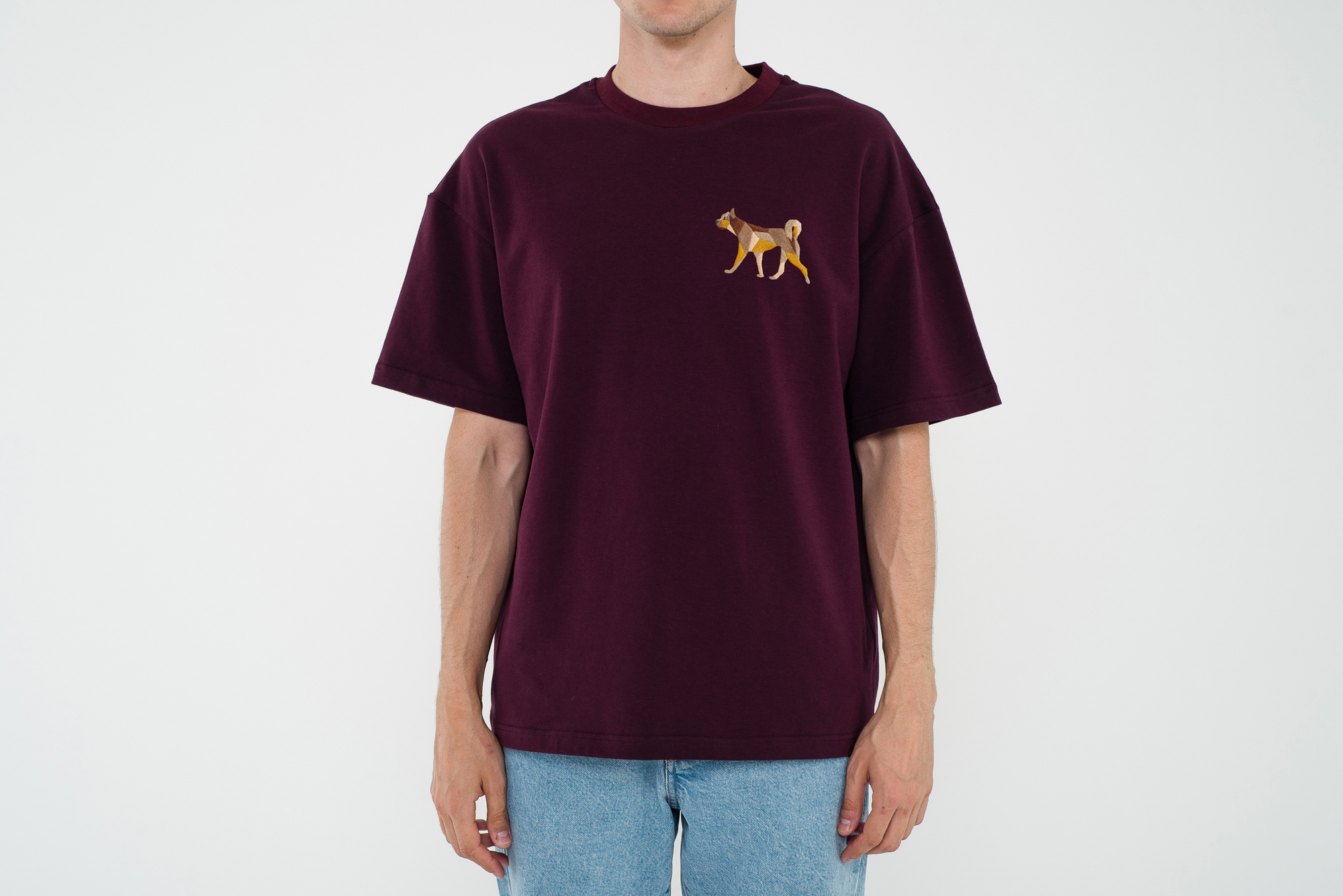 Pooch maroon T-shirt