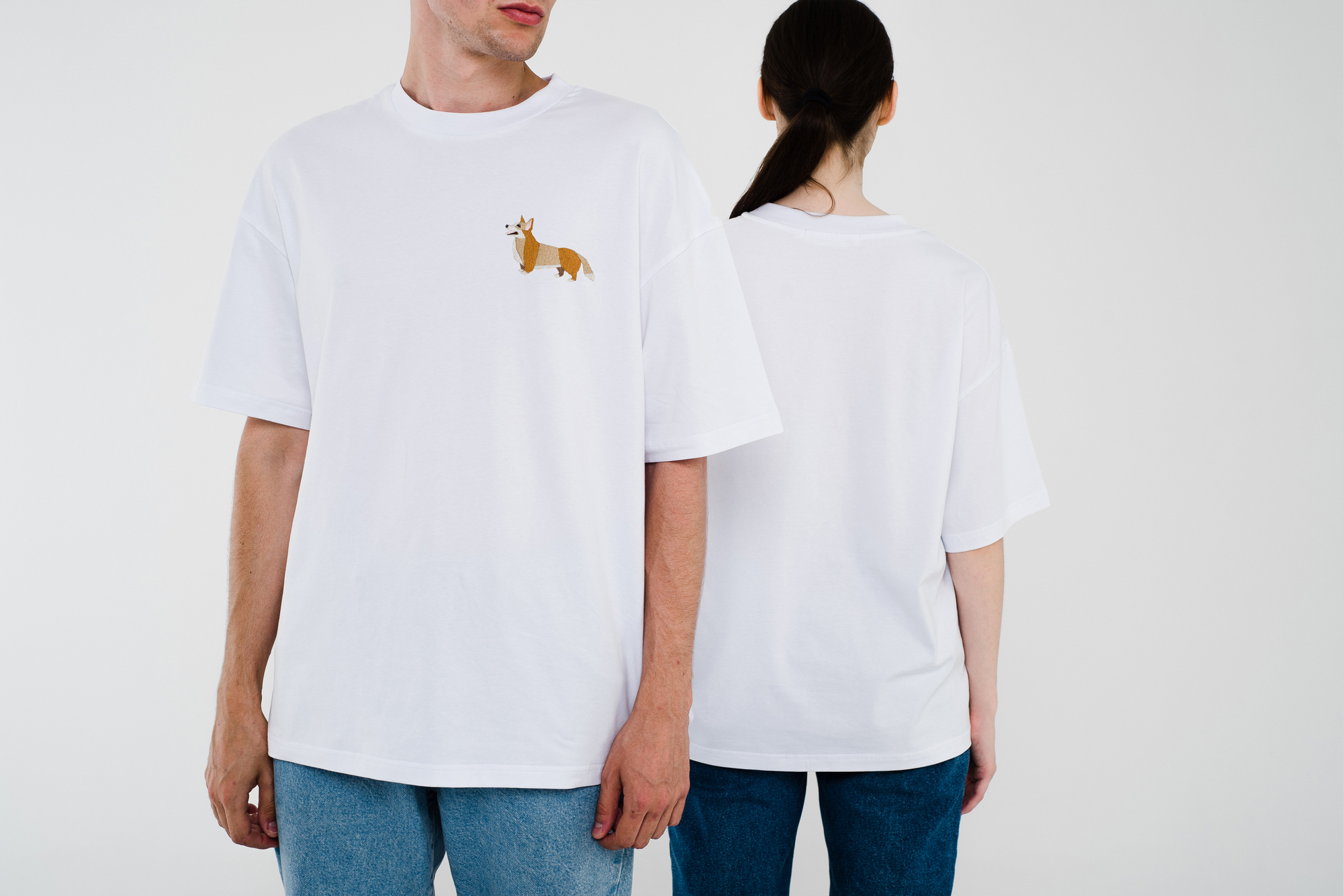 Corgi white T-shirt