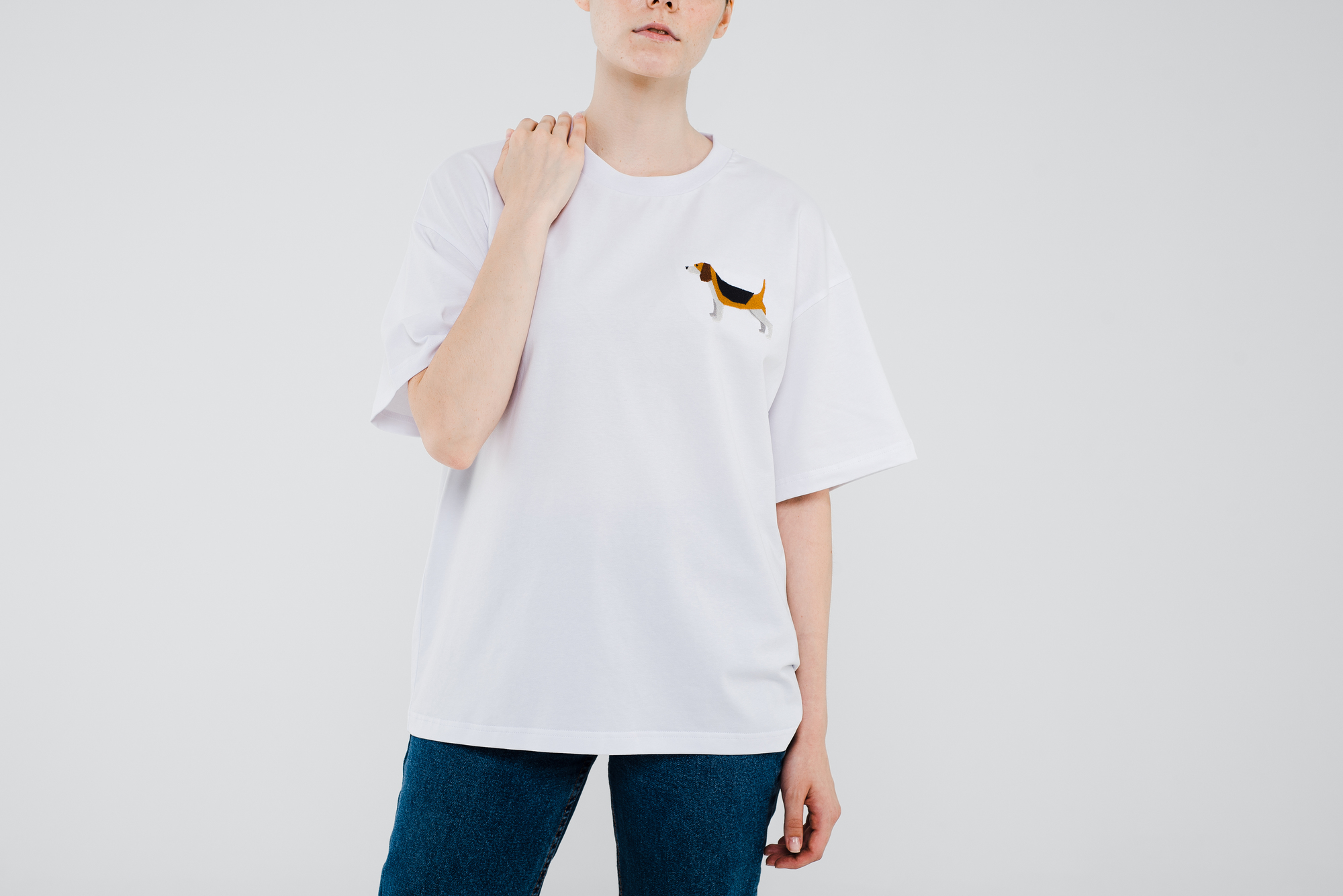 Beagle white T-shirt