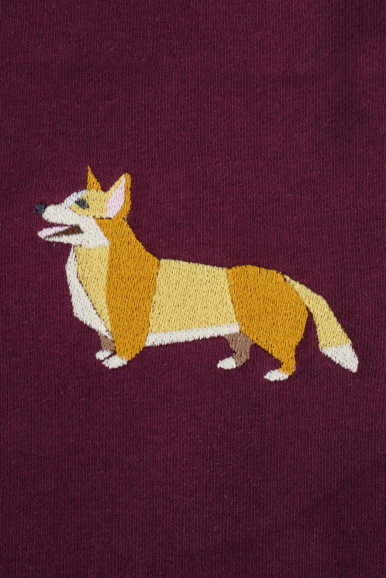 Corgi maroon hoodie