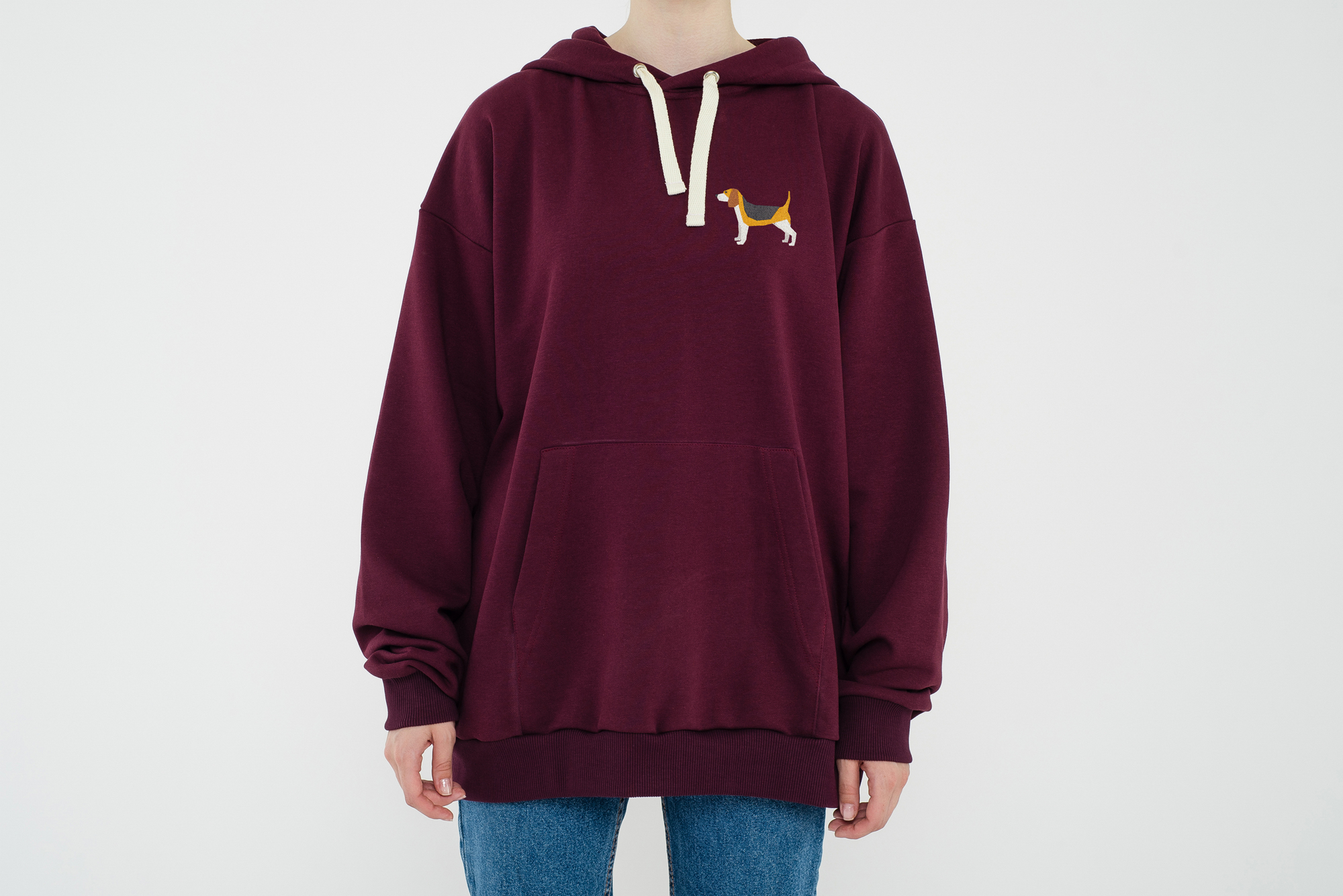 Beagle maroon hoodie