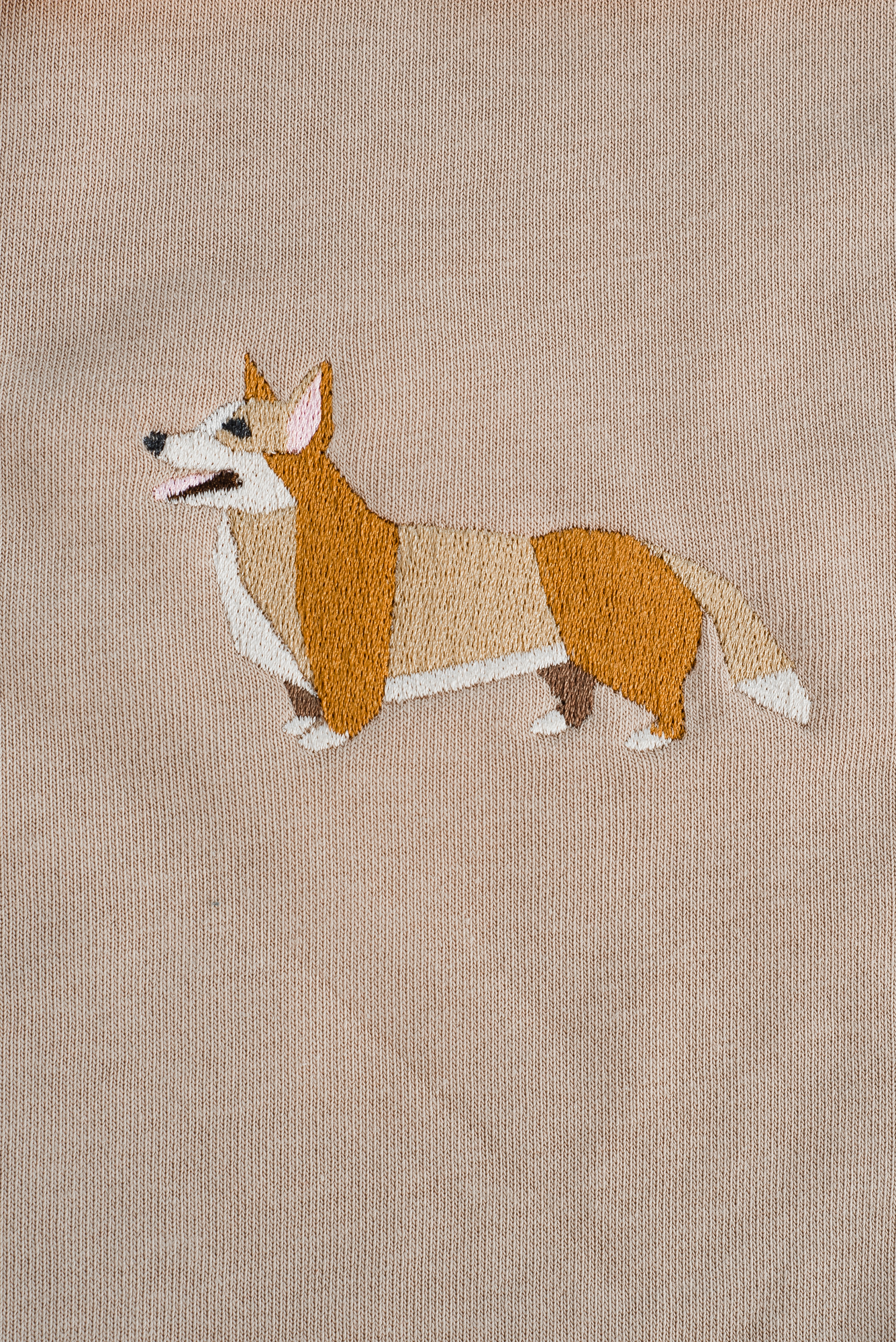 Corgi beige hoodie