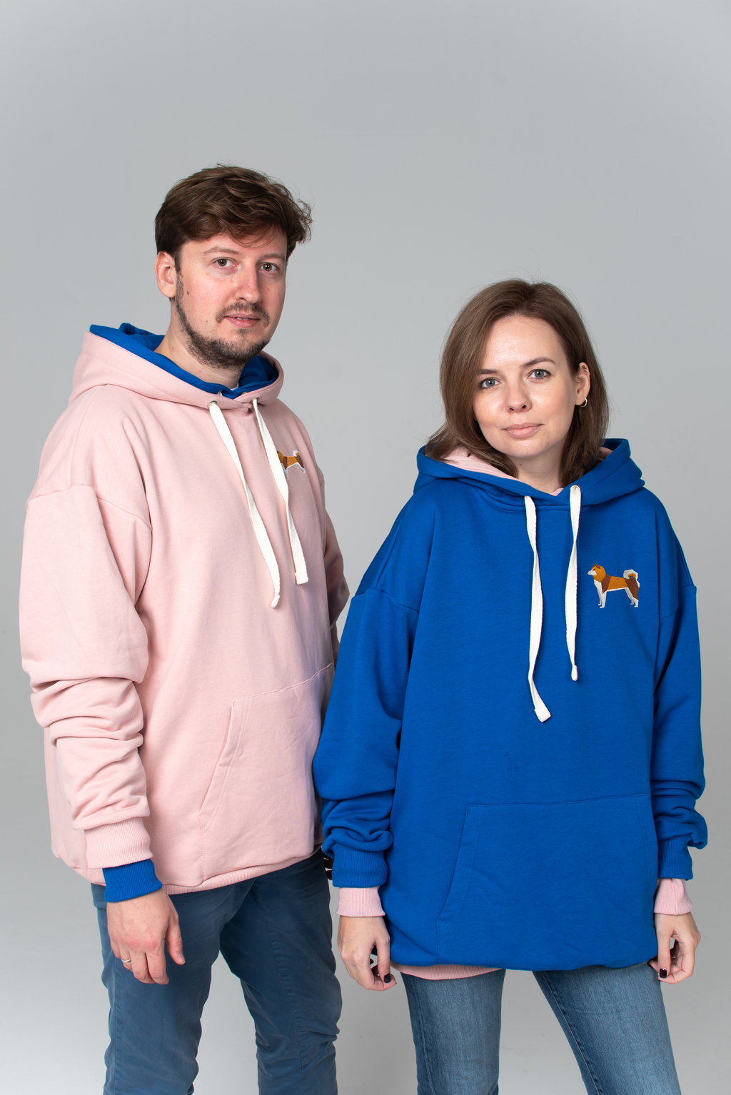 Akita/Shiba Inu ultramarine hoodie