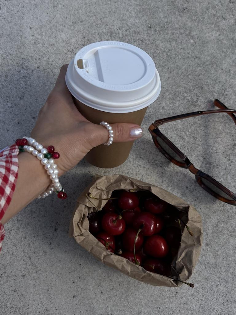 КОЛЬЕ-БРАСЛЕТ ВИШНЯ