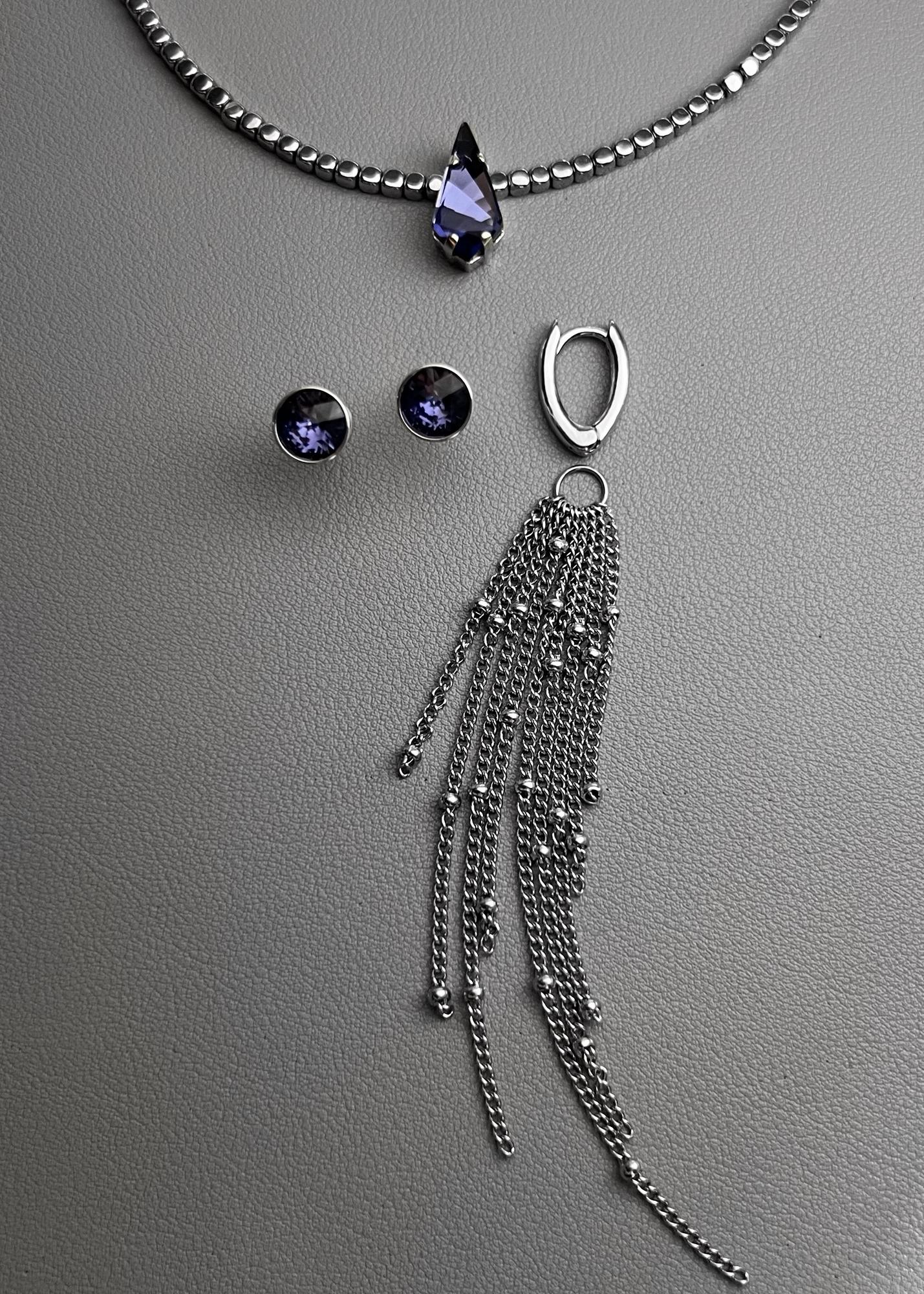 КОМПЛЕКТ С КРИСТАЛЛАМИ ФИОЛЕТ