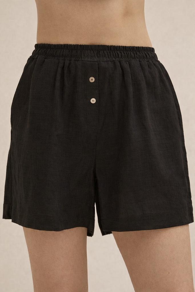 ЛЬНЯНЫЕ ШОРТЫ  BLACK