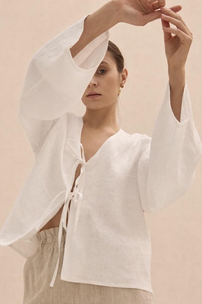 РУБАШКА НА ЗАВЯЗКАХ WHITE