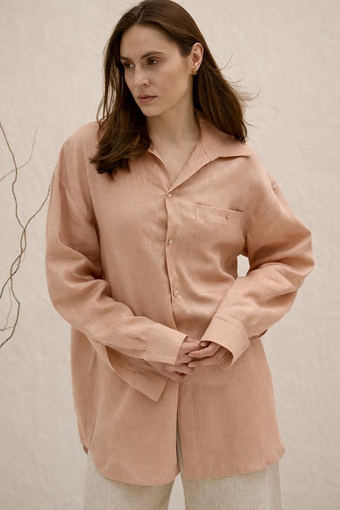 РУБАШКА ИЗО ЛЬНА PEACH