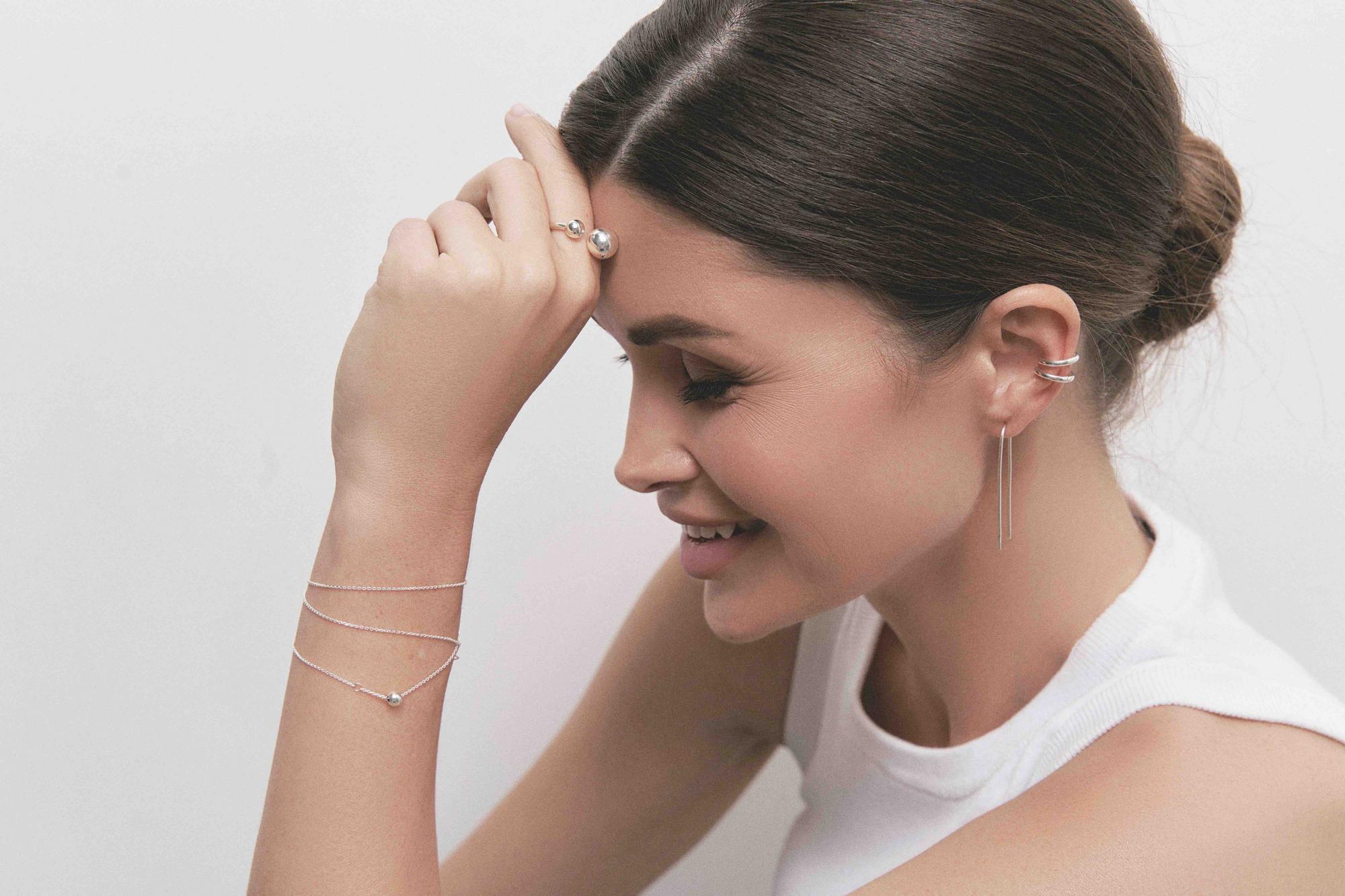 кольцо 2 шарика S-M