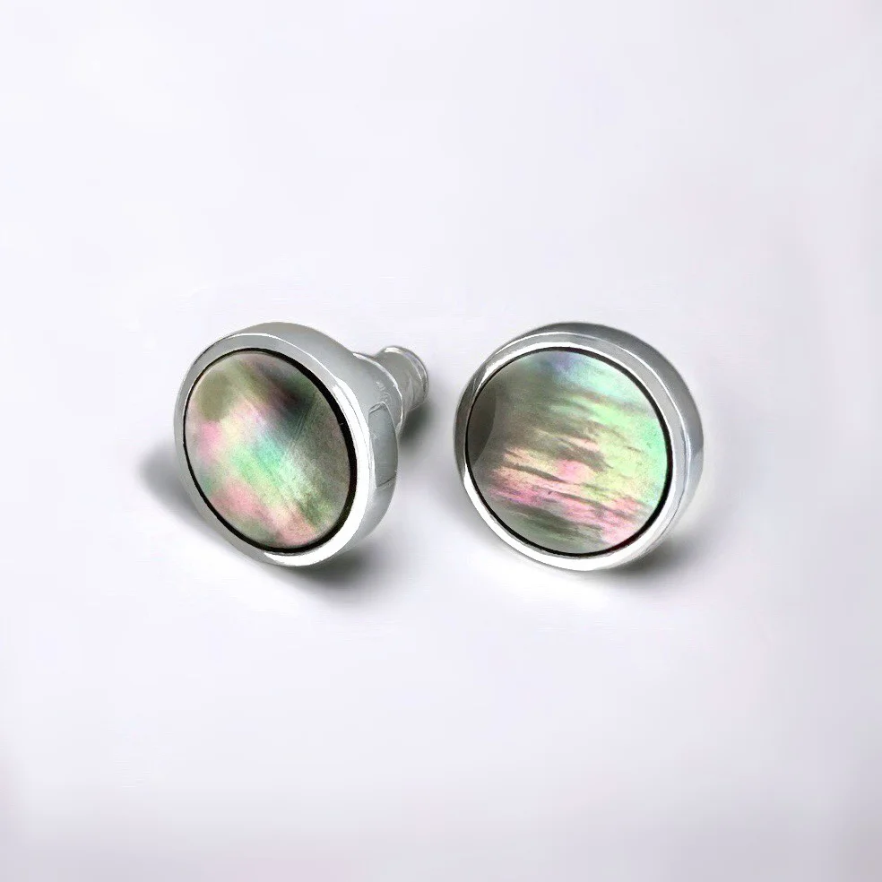 серьги с черным перламутром