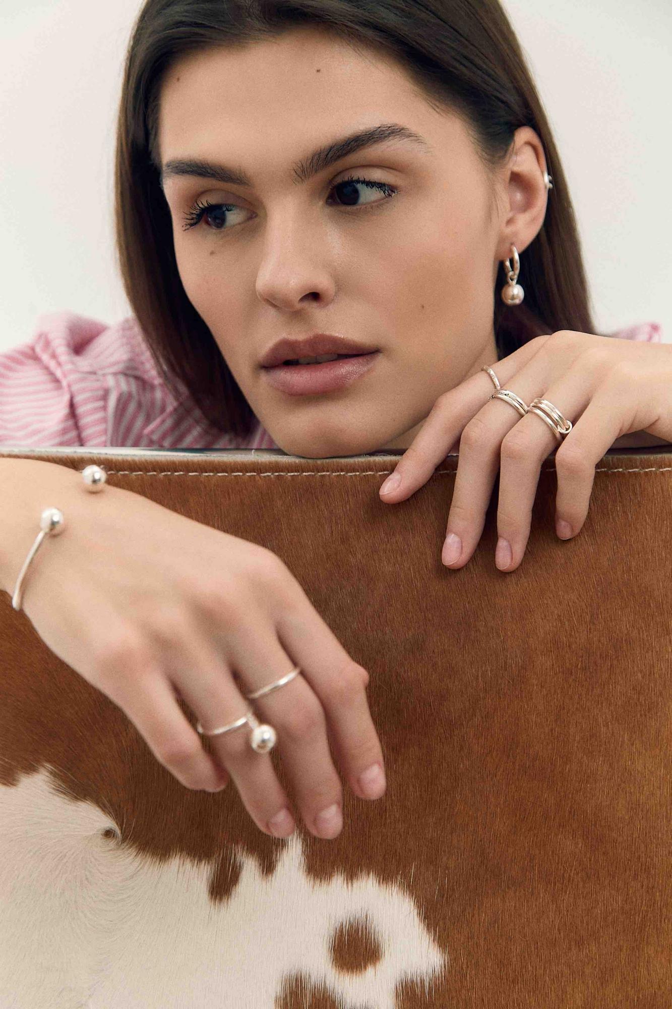 серьги-кликеры с шариком