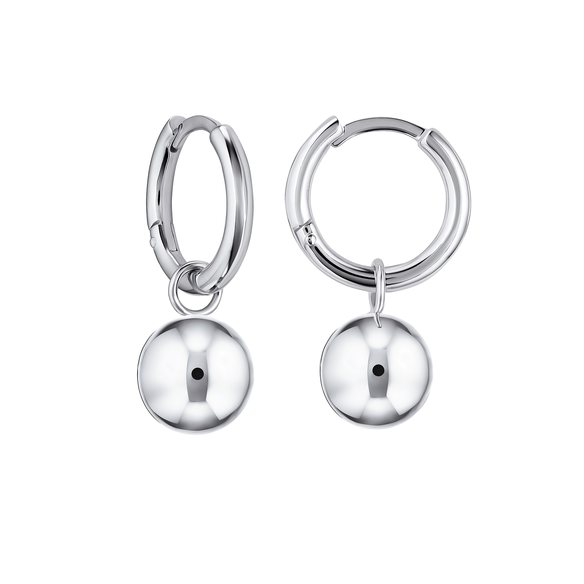 серьги-кликеры с шариком