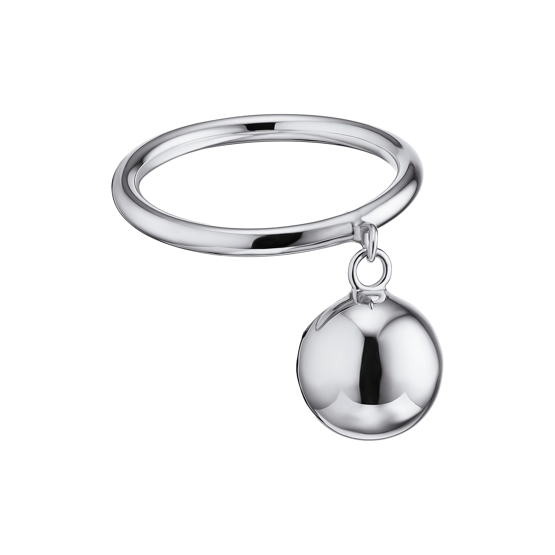 кольцо с подвижным шариком